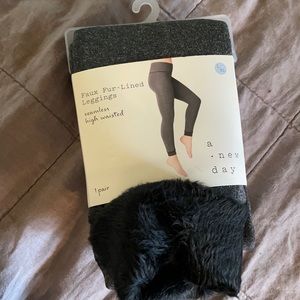 A New Day Faux Fur Lined leggings